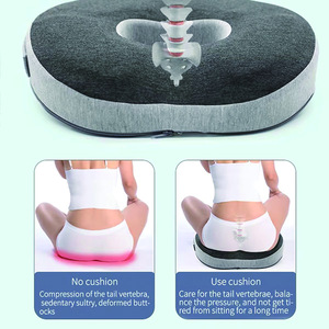 Asiento de Espuma Viscoelástica para Sillas de Oficina y Gaming, Respaldo para Estar Sentado por Largos Periodos, Soporte Lumbar, Cojín para Hemorroides para Mujeres Embarazadas - Product Image 5