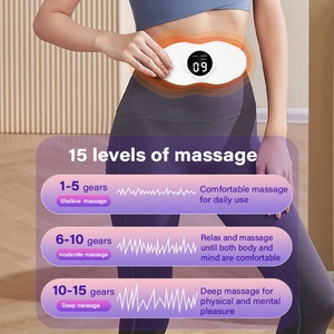 New Cross-border Abdominal Massage <b>Belt</b> Household Electric Plug-In Musical Function Abdominal Waist Hot Compress <b>Red</b> Light - Product Image 1