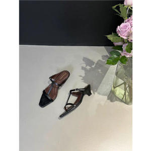 Sandalias de verano de una sola tira de seda satinada, sandalias de tacón alto estilo europeo, elegantes y modernas sandalias de tacón grueso para mujer - Product Image 4