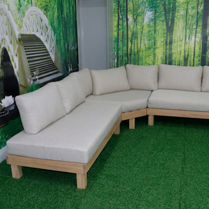Juego de Muebles de Sofá de Madera de Acacia, Sofá Esquinero Maison Acacia para Interiores de Hostelería y Venta al por Mayor Internacional - Product Image 1