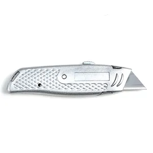 Cuchillo de utilidad trasero de seguridad profesional de 5 pulgadas, cuchillo automático asistido por resorte, cuchillo de utilidad de hoja fija