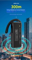 Système d'explication sans fil haute performance pour guides touristiques 7101R, récepteur intra-auriculaire, faible consommation d'énergie et longue autonomie de la batterie