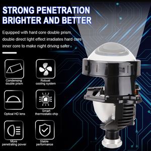 Ampoule H4 de haute qualité 3 pouces 55W 12V 6000K avec lentille bi-projecteur LED, montage universel, feux de brouillard, phares de voiture - Product Image 3