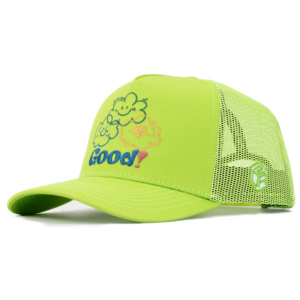 TCAP China <b>Hat</b> Customized Cotton <b>Flat</b> Embroidery High Profile 5 Panel Mesh Trucker Cap - Product Image 1