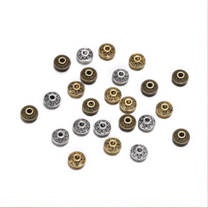 Alloy Retro Spacer <b>Beads</b> Round Metal Loose <b>Beads</b> For Jewelry Making Bronze Gold <b>Silver</b> Plated 3000 Pack - Product Image 5