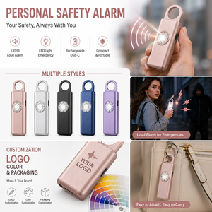 Alarme <span class=keywords><strong>de</strong></span> sécurité personnelle SOS 130 dB, porte-clés rechargeable, alarme <span class=keywords><strong>de</strong></span> <span class=keywords><strong>panique</strong></span> d'urgence avec localisation GPS pour la sécurité des femmes en voyage - Product Image 5