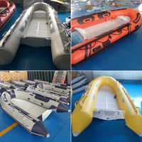Bateau à rames gonflable Hypalon à coque RIB 560 V en aluminium de 18 pieds avec moteur hors-bord pour la pêche à la dérive et les activités de plein air