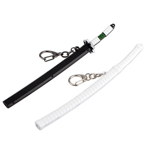 Porte-clés Katana Demon Slayer <span class=keywords><strong>Anime</strong></span> Kimetsu No Yaiba Tanjirou, couteau ninja japonais, mini <span class=keywords><strong>sabre</strong></span> samouraï en fer, jouet cadeau - Product Image 5
