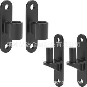 Bisagras de puerta ovaladas de acero inoxidable 304, montadas en la pared, negras, apertura de 180 grados, de alta resistencia para paredes de granjas - Product Image 4