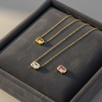 Collar de Cadena de Eslabones de Acero Inoxidable con Letra V para Mujer, Chapado en Oro de 18K, Resistente al Agua, Minimalista, 18 Pulgadas, Venta al por Mayor
