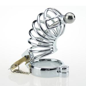 Cage de pénis en argent sterling, dispositif de chasteté métallique réglable, Cage avec pénis - Product Image 1