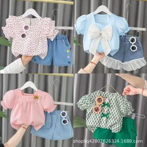 Lote Mixto al por Mayor de Ropa de Verano para Niños, Conjuntos de Boutique para Bebés y Niños Pequeños, Conjuntos de 2 Piezas con Falda, Camiseta y Pantalones Cortos - Product Image 3