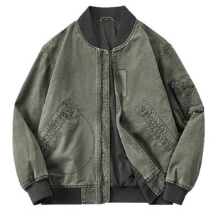 Nouvelle veste pour homme en coton chaud, courte, décontractée, col baseball, style américain, printemps automne - Product Image 6