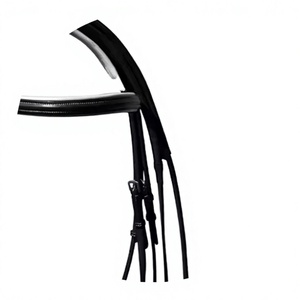 Horse Bridle with Crystal Browband Padded English Headstall Leather Handmade Durable <b>Equestrian</b> Riding Tack Professional - Product Image 3