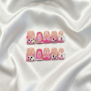 Fabricant d'<span class=keywords><strong>ongles</strong></span> à presser personnalisés, modèle Flare Duck Feet, en promotion pour les bals et les soirées, <span class=keywords><strong>ongles</strong></span> à presser en acrylique de luxe à motifs, faits à la main - Product Image 6