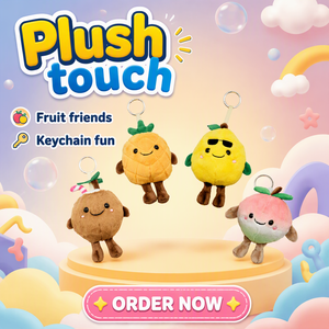 Jouet en peluche doux et écologique en coton PP, rembourré, en forme de fruit – Cadeau personnalisable adapté aux bébés - Product Image 6