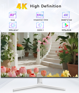Monitor para Juegos de 32 Pulgadas, 1500R, 4K QHD, 60Hz, 1ms, Panel IPS, 99% SRGB, para PC de Escritorio, Color Blanco - Product Image 3