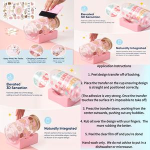 Autocollants UV en PET imperméables et résistants aux UV, lavables, pour gobelets métalliques de 16 oz, faciles à décoller, pour autocollants en cristal, bouteilles, décalcomanies DIY, transfert thermique - Product Image 5