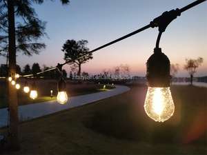 Guirnalda de <span class=keywords><strong>Luces</strong></span> LED E27 IP65 Impermeable para Patio, Jardín, Bodas, Campamentos, Decoración <span class=keywords><strong>Exterior</strong></span>, Bombilla S14, 10m 48 pies - Product Image 3