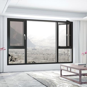 Ventanas Abatibles Modernas de Aleación de Aluminio Negro Yuantai con Doble Vidrio Templado para Baño, Uso en Casa/Villa - Product Image 5