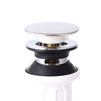 PPW CM1304A Accessoire de vidange escamotable moderne en acier inoxydable poli à connexion par vis, avec filtre en cuivre, écologique et anti-corrosion