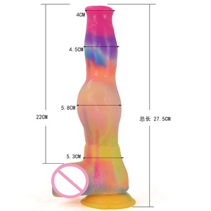YOCY-283 AW13 Dildo de animal con forma de pene de lobo, perro doberman pinscher y nudo de caballo largo, con ventosa, masturbador para mujeres, plug anal, juguete sexual - Product Image 6