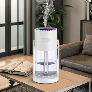 جهاز تنقية الهواء الفاخر المحمول بالموجات فوق الصوتية 7 ألوان LED الإسقاط المرصع بالنقع - Product Image 5