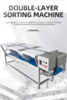 Elektronische sorteermachine voor tomaten, aardappelen, uien, mango's, appels en sinaasappels op basis van formaat en optische eigenschappen voor fruit en groenten