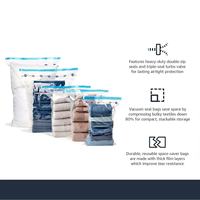 Sacs de rangement sous vide réutilisables PA+PE, sacs de compression hermétiques, sacs économiseurs d'espace pour vêtements et literie