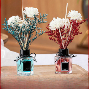 Diffusore di Fragranza <span class=keywords><strong>con</strong></span> Fiori Secchi da 50ml, Olio Essenziale, Decorazione <span class=keywords><strong>con</strong></span> Fiocco, Profumo a Lunga Durata per Casa e Bagno - Product Image 3