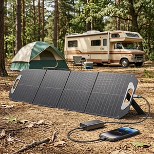 Chargeur Solaire Pliable Monocristallin HPBC 300W 400W 500W 40V Portable <span class=keywords><strong>Ecoflow</strong></span> pour Station d'Énergie Kit Batterie de Voyage - Product Image 4