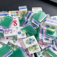 Set Hadiah Bisnis Mahjong Amerika, Ubin Akrilik, Warna & Pola Kustom Tersedia, Hadiah untuk Klien