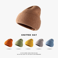 Chapeau tricoté plus épais et plus chaud pour l'automne et l'hiver, pour hommes et femmes, polyvalent pour une utilisation en extérieur, style décontracté, chapeau sans bord, chapeau tricoté pour tous les jours