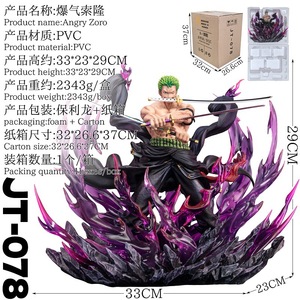 Figura Coleccionable de Anime de <span class=keywords><strong>Roronoa</strong></span> <span class=keywords><strong>Zoro</strong></span> con Estilo de Tres Espadas y Aura de Haki - Product Image 3