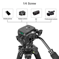 Trépied vidéo professionnel en alliage d'aluminium ZOMEI Q310, trépied extensible à 4 sections, monopode avec tête à amortissement fluide pour appareils photo reflex numériques