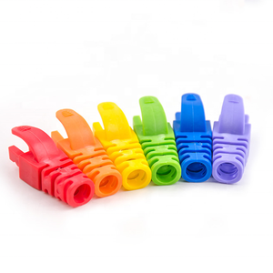 Oferta Especial: 5 Conectores RJ45 Cat6 Coloridos de 6.5mm con Protección Antiestrés Modular - Product Image 1