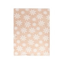 Plaid en flanelle jacquard flocon de neige beige, couverture douce et confortable pour canapé-lit, décoration d'intérieur pour les fêtes d'hiver, vente en gros