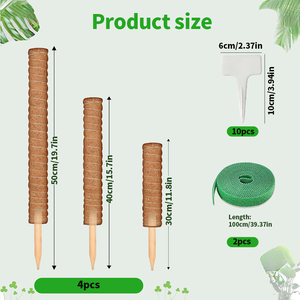 Paquete de 4 macetas extensibles ecológicas de 16,5 pulgadas, orificio de drenaje biodegradable resistente para el crecimiento de Monstera, jardinería, uso doméstico - Product Image 3
