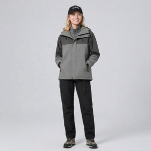 <span class=keywords><strong>Veste</strong></span> d'extérieur 3-en-1 avec doublure <span class=keywords><strong>polaire</strong></span> amovible, imperméable, coupe-vent, coutures entièrement collées, unisexe, pour la montagne, avec capuche - Product Image 5