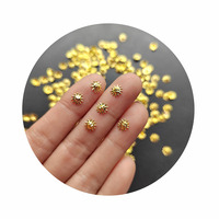 Charmes pour ongles en forme de soleil doré 3D - 100 pièces/lot 7MM Petits cabochons en forme de soleil doré Accessoires pour ongles pour l'artisanat DIY Décoration de manucure