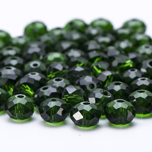 4mm 6mm 8mm 론델 유리 구슬 녹색 원색 컬러 각진 원형 구슬 쥬얼리 제작 DIY 공예용 - Product Image 6