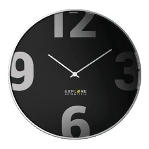 Reloj de pared (25cm) Chic Negro y Plateado RAC1002 - Product Image 1