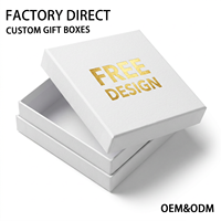 Caja de Embalaje de Joyería de Lujo con Tapa Rígida de Papel Texturizado Blanco, Logotipo Personalizado con Estampado en Dorado, Forro de Esponja Portátil para Anillos