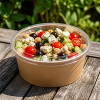 Bols en papier kraft compostables en gros, bols alimentaires jetables biodégradables pour la restauration à emporter