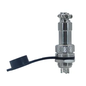 Gx12 Gx-Serie Luchtvaart Ronde Connector 2-Pins Mannelijke En Vrouwelijke Moer-Type Paneelaansluiting Met Draadstekker