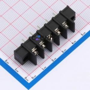 MX25SM-7.62-05P-BK01-Cu-S-A Barrier Terminal Block Through hole,P=7.62mm Connector Two Sides 7.62mm 1x5P Straight Pin - Product Image 1