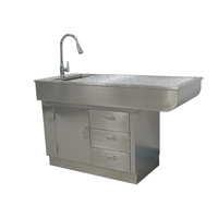 Table de traitement multifonctionnelle en acier inoxydable 304 pour chats et chiens - Table chirurgicale/irrigation/dissection/toilettage