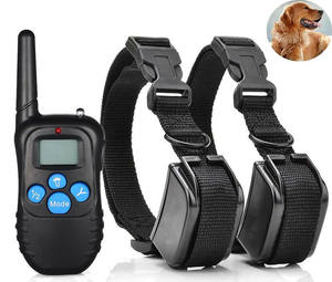 Zwei kanal ige USB-Aufladung Wiederauf ladbare Rinden steuerung Trainings halsband Langstrecken-Remote-Hunde-E-Halsband Eine Fernbedienung Zwei Hunde - Product Image 1
