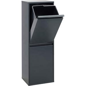 حاوية نفايات للمطبخ من الفولاذ الأساسي 36 لتر وحدة إعادة تدوير منفصلة 2 دلاء تخزين داخلية فصل نفايات للمطبخ والمنزل - Product Image 1