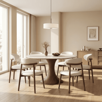 Nouvelle table à manger compacte de luxe léger, style rétro français, en bois et ardoise, avec plateau en pierre frittée massif haut de gamme, finition blanc mat pur et noir